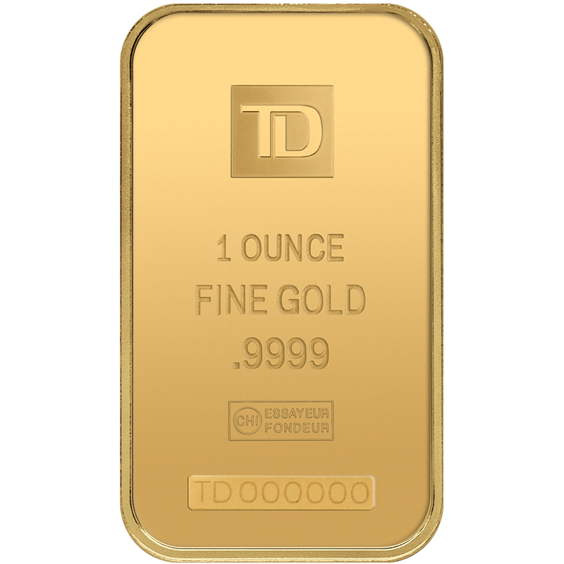 Image for 1 oz. TD Gold Bar from TD Precious Metals